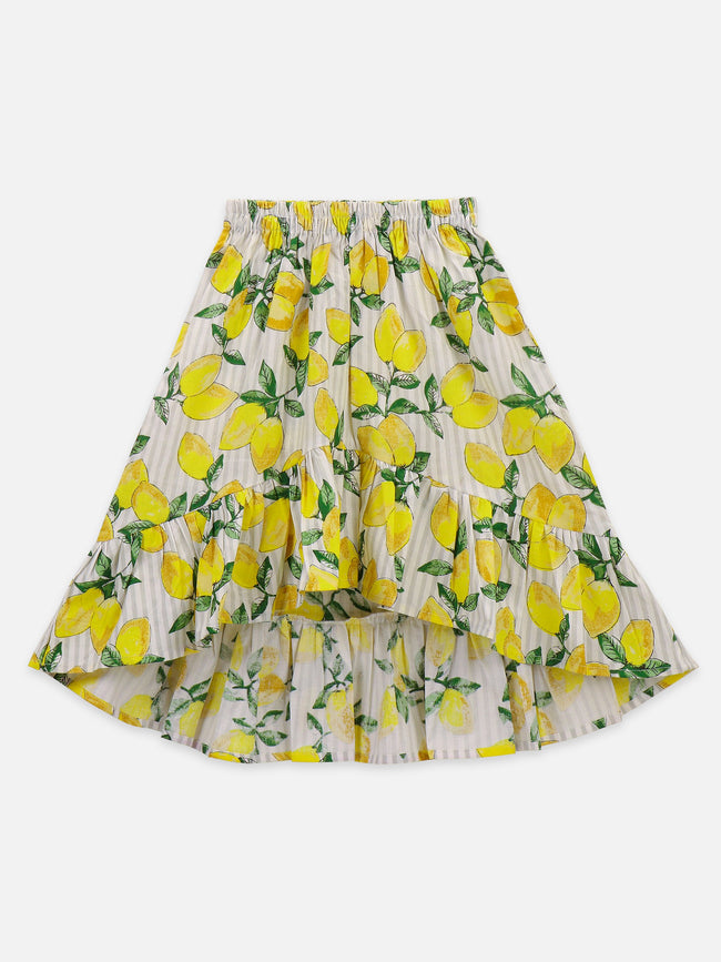 Lemon Yellow  Coordinated Skirt Set