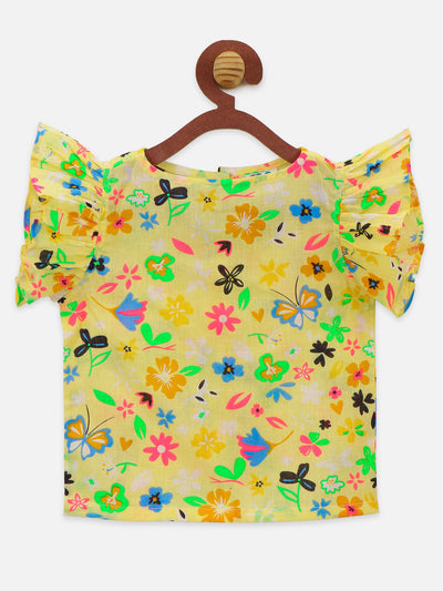 Floral two tops with Neon Green Shorts and Neon Pink Legging