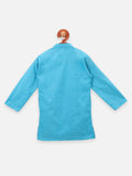 Lilpicks Angrakha Style Blue Full sleeve kurta pajama set