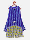 Lilpicks Foil Asymmertical Kurta with Printed Flared Pant Set