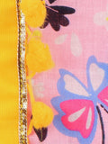 9 Pink Floral Pom Pom Bell Sleeve Kurta with Salwar Set