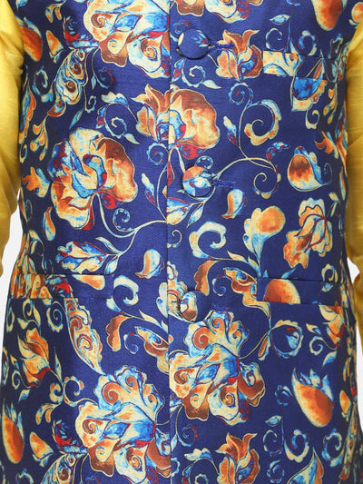 Leafy Digital Print Nehru Jacket