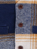 Lilpicks Dark Blue Check Waistcoat with Pant Set