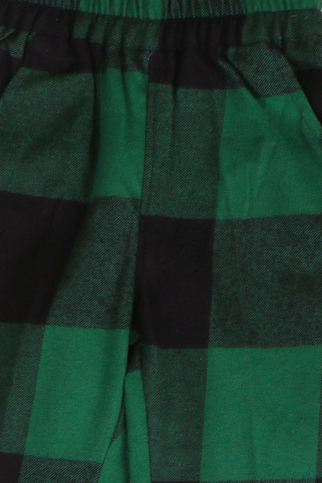 Lilpicks Green Check Waistcoat with Pant Set