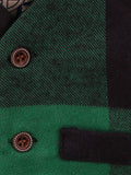 Lilpicks Green Check Waistcoat with Pant Set