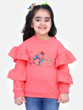 Coral French Terry Full Sleeve Doll SweatShirt