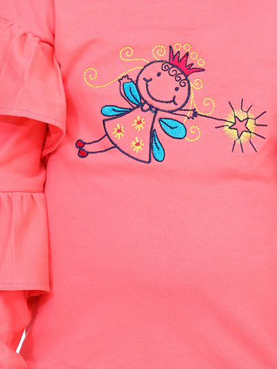 Coral French Terry Full Sleeve Doll SweatShirt