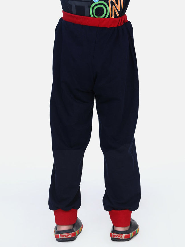 Navy Red French Terry TrackPant
