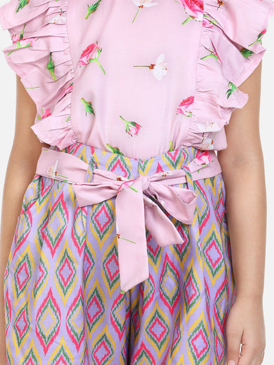lilpicks Baby Pink Fashionable Shorts Set