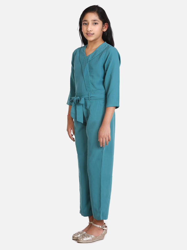 lilpicks Turquoise Party Full Jumpsuit
