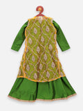 lilpicks Green Mustard Jacket Gown
