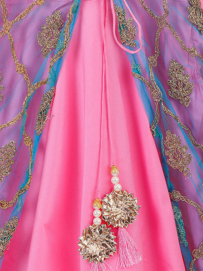 lilpicks Pink Blue Jacket Gown