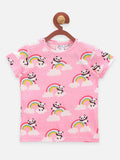 Lilpicks Pink Panda Print Nightsuit