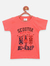 Coral Causal Round Neck  Tshirt