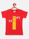Red Causal Round Neck Tshirt