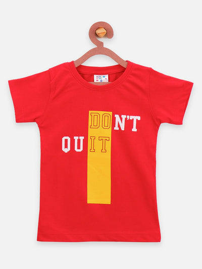 Red Causal Round Neck Tshirt