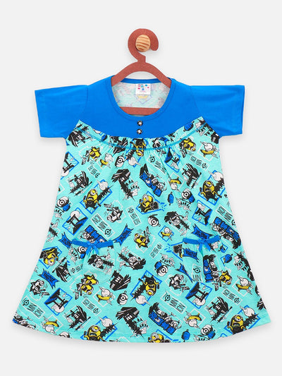 Blue causal short dress