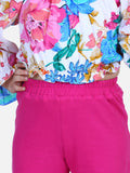 Lilpicks Floral Frilly Top with Stretchable Flared Pant Set