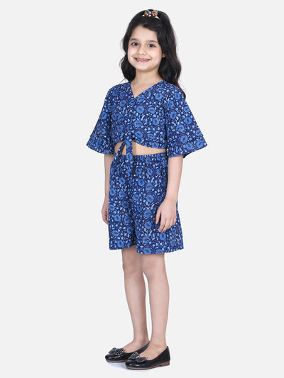 Lilpicks Navy Block Print Short Set