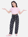 Lilpicks Dusky Pink Polka Top with Pant Set