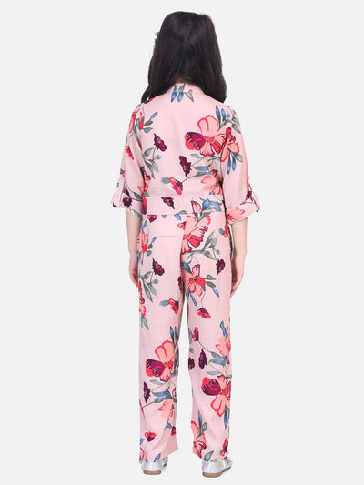 Lilpicks Floral Beige Classic Jumpsuit