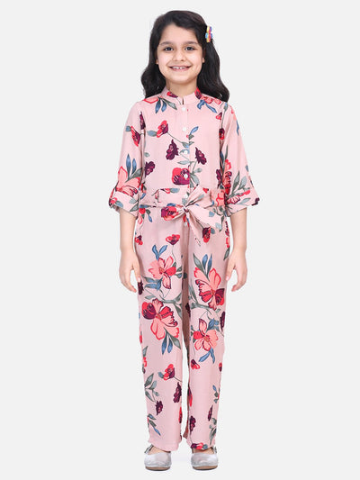 Lilpicks Floral Beige Classic Jumpsuit
