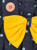 Lilpicks Yellow Crop Knot Top with Dungaree Set