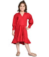 Maroon Flared asymmetrical Dress