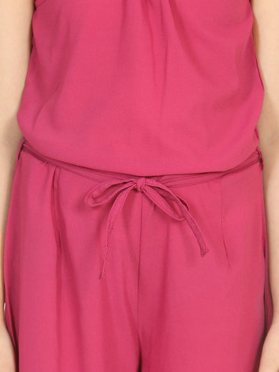 Lilpicks Mauve Ring Design Full Jumpsuit
