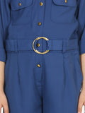 Lilpicks Blue Golden Button Formal Jumpsuit