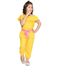 Yellow Polka Jumpsuit with Neon Belt