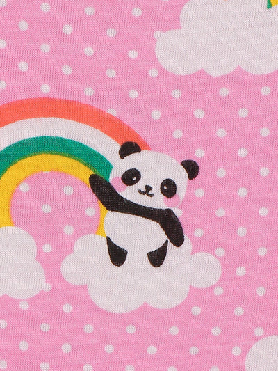 Lilpicks Floral and Panda Print Pack of 2 Dress