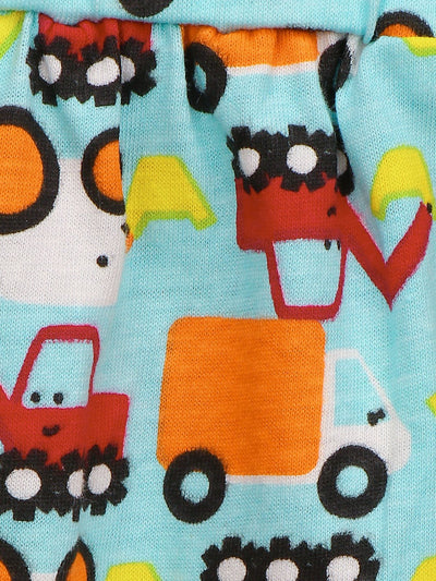 Lilpicks Vehicle Print Shorts Nightsuit
