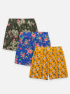 Lilpicks Funky Print Pack of 3 Girls Shorts