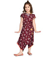 Wine Floral Gota Ethnic Jumpsuit