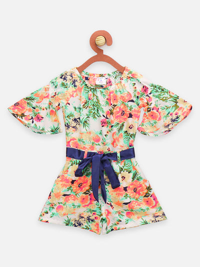 Jungle Print Short Jumpsuit