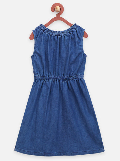 cycle cute gal embroidered fit and flare dress