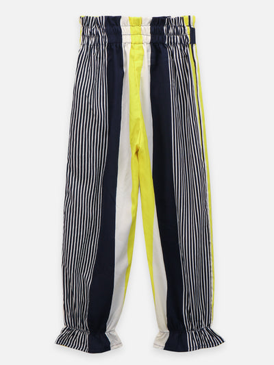 Black and Blue Stripe Print Pack Of 2 Lowers