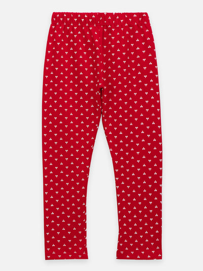 Meow Red black Pack of 2 Leggings