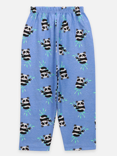 Panda Print Collar Overall NightSuit