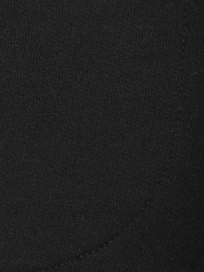 Black Knee Printed Fleece TrackPant