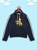 Dream Big Print Navy Hoodie