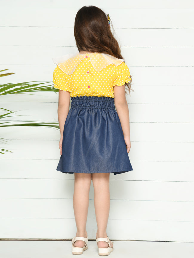Weekday mini denim skirt in pastel yellow | ASOS