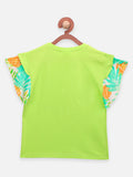 Green Peach Flared Sleeves Top - Pack of 2