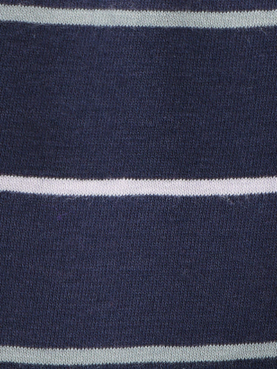 Lavender Navy Blue Stripe Leggings - Pack of 2