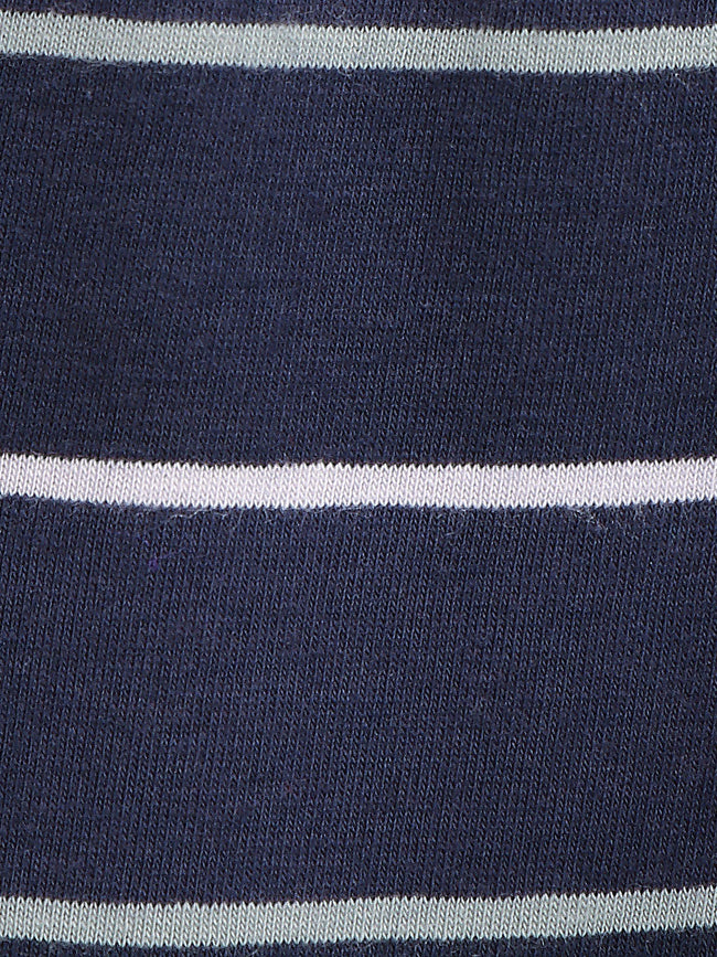 Lavender Navy Blue Stripe Leggings - Pack of 2