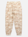 Green Beige Army Print Jogger Pant - Pack of 2