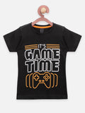 Black Green Game Over Print T-shirt - Pack of 2