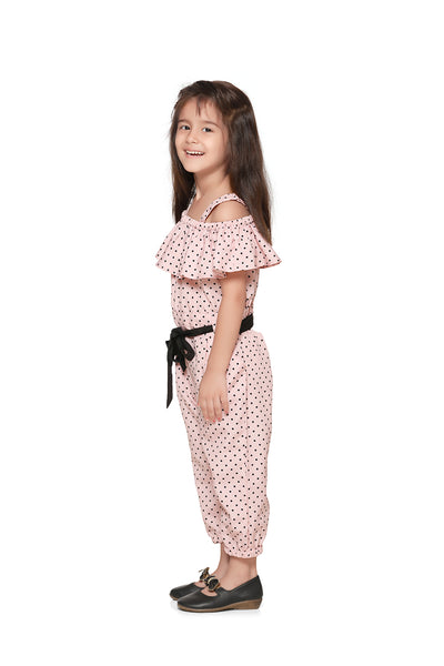 Light Pink Polka Jumpsuit