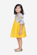 Yellow Dress With Floral Shrug